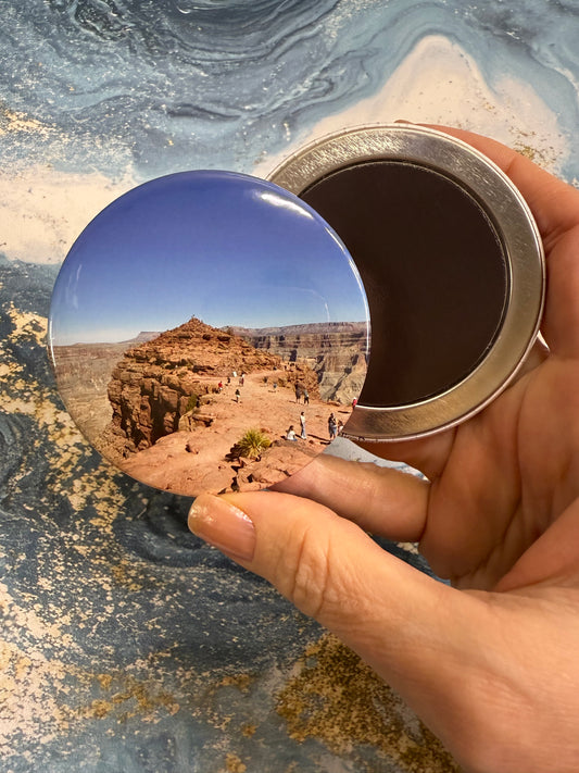 3" Round Custom Photo Magnets, Mirrors, or Pins