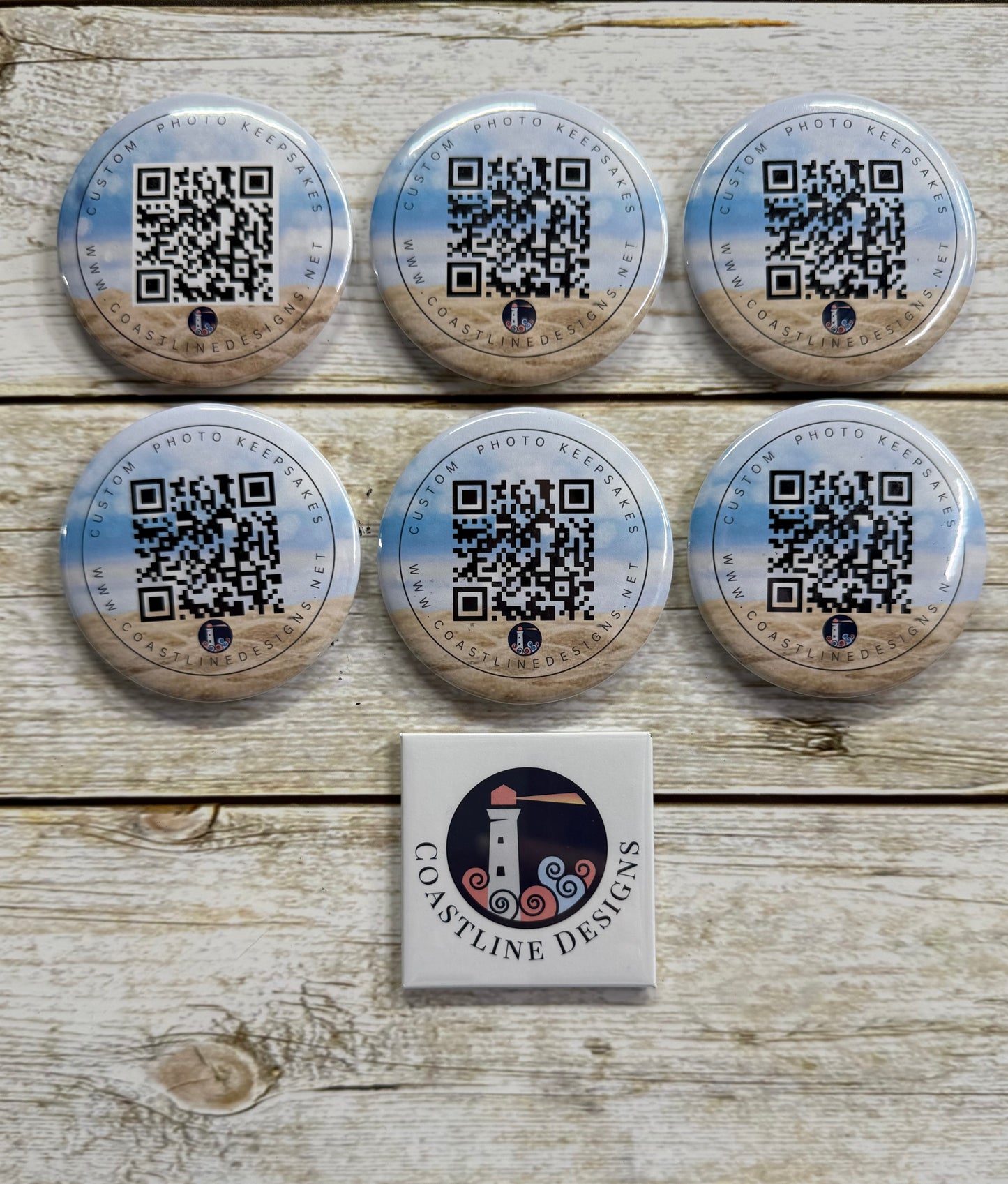 2.25" Round Custom Photo Magnets, Mirrors, or Pins