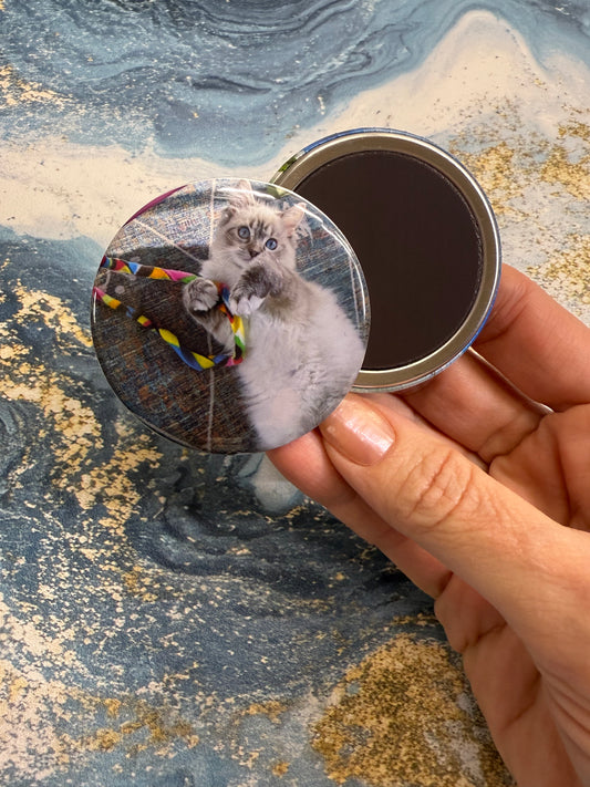 2.25" Round Custom Photo Magnets, Mirrors, or Pins