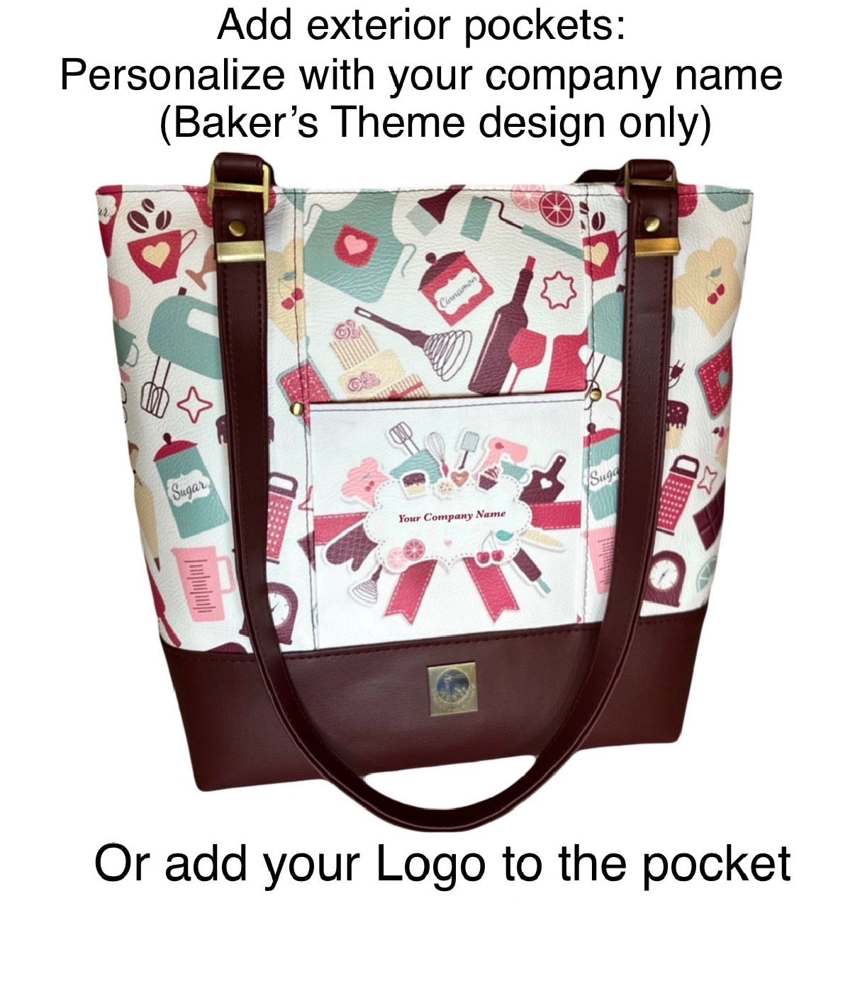 Baker's Theme Tote Bag (With Exterior Pockets)