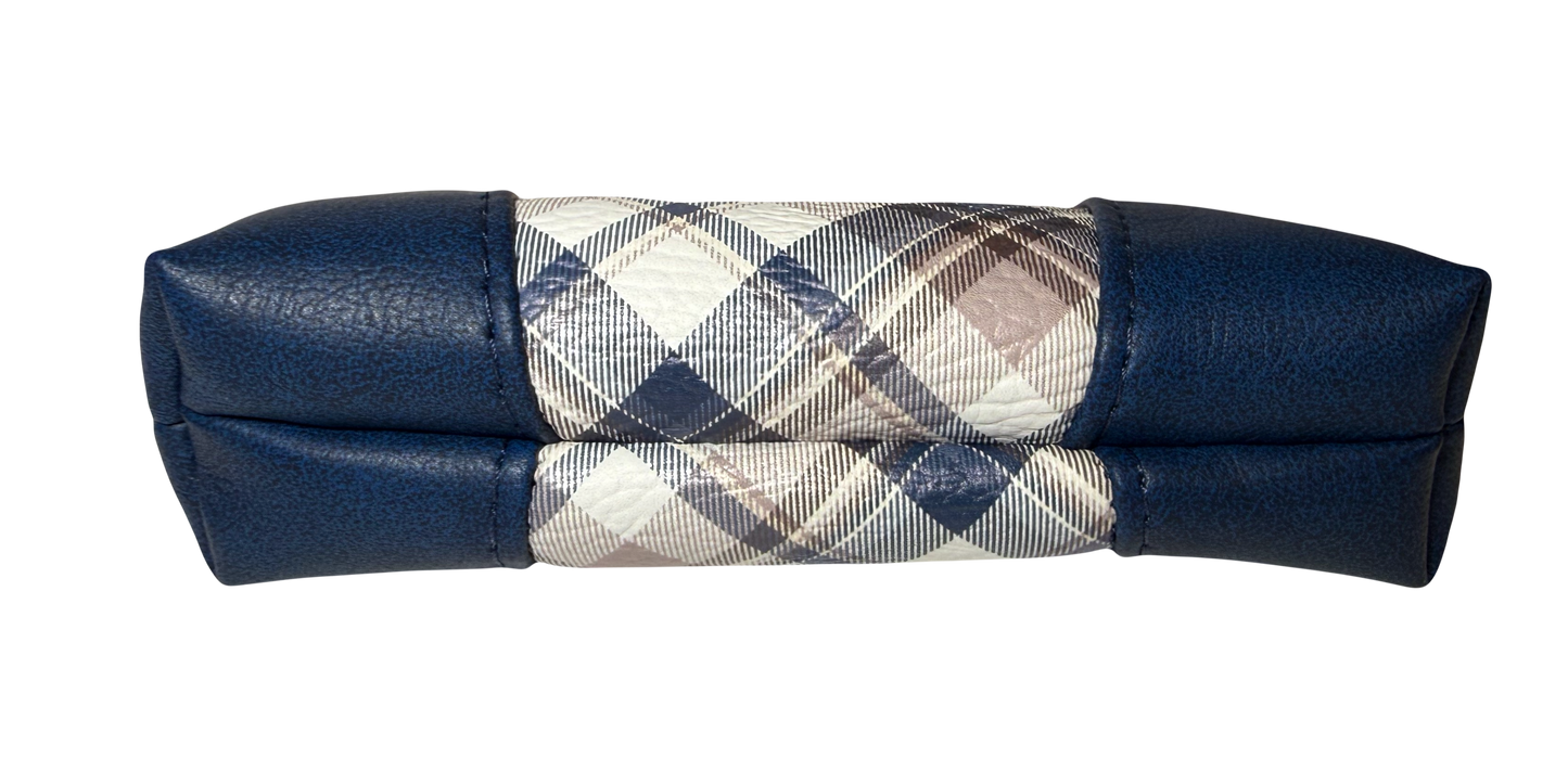 Blue Plaid Pouch