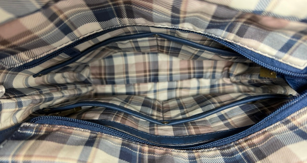 Blue Plaid Tote Bag