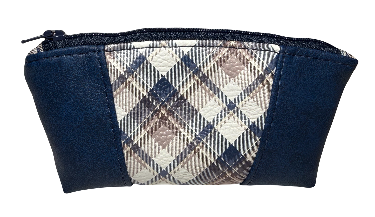 Blue Plaid Pouch