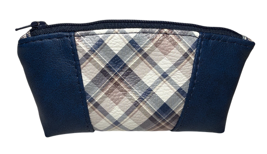 Blue Plaid Pouch