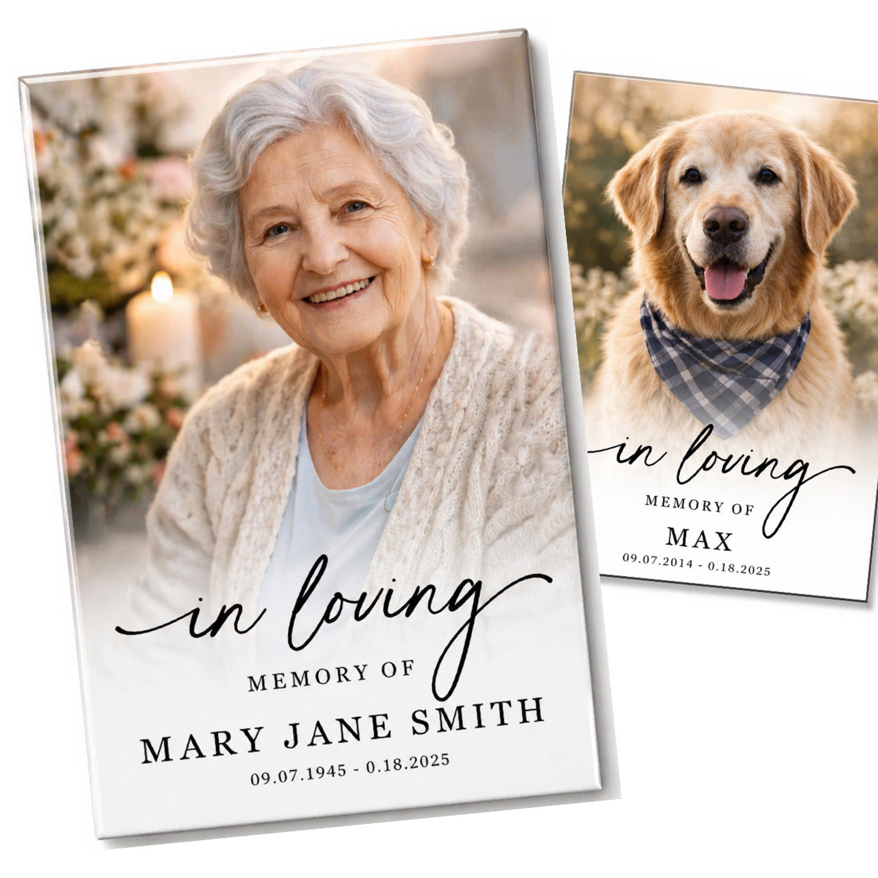 Personalized Memorial Photo Magnet Keepsakes (2.5" x 3.5" Rectangle)